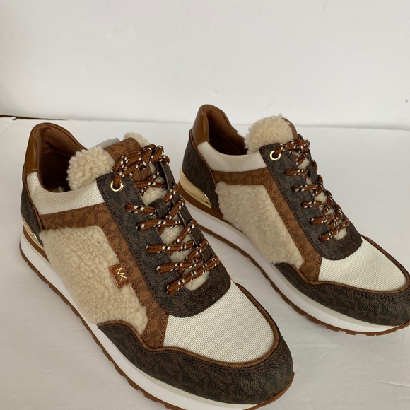 MICHAEL KORKS MADDY TRAINER MK SIG SM BROWN MULTI SIZE:8 - Picture 8 of 13